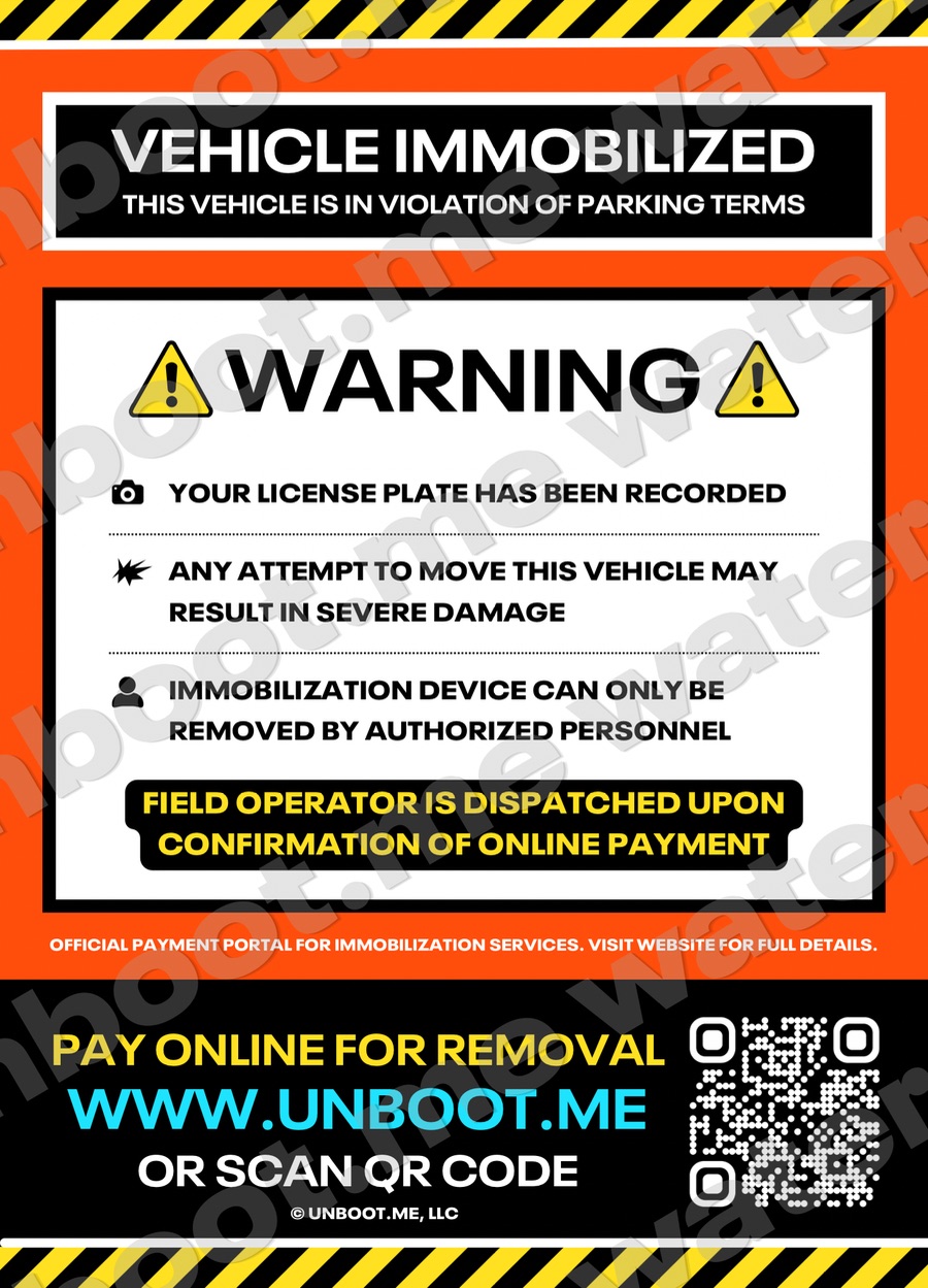 Immobilization decal