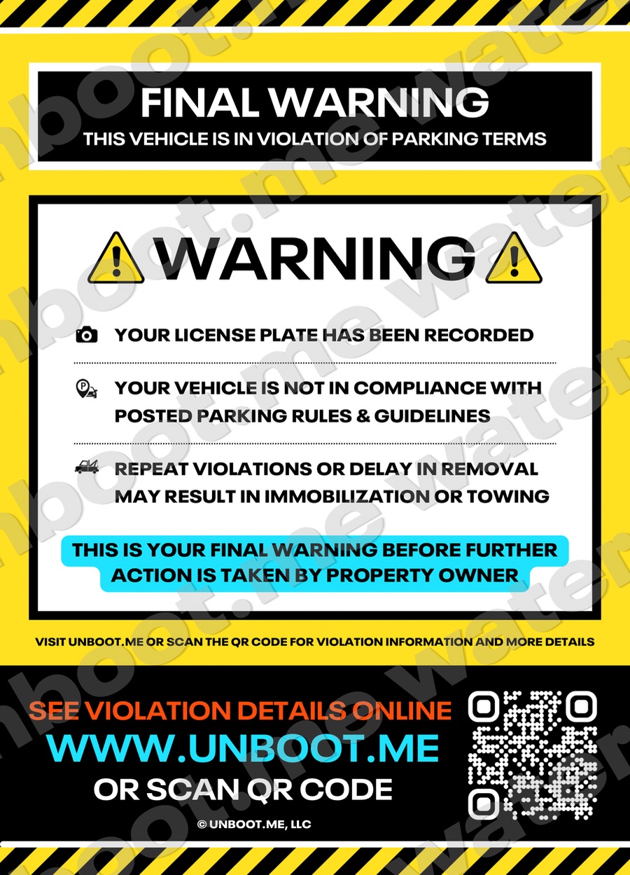 Warning decal